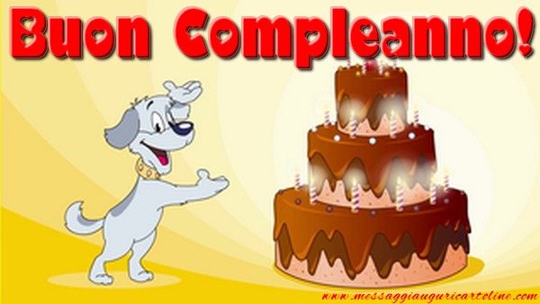 Buon Compleanno - Cartoline compleanno con torta