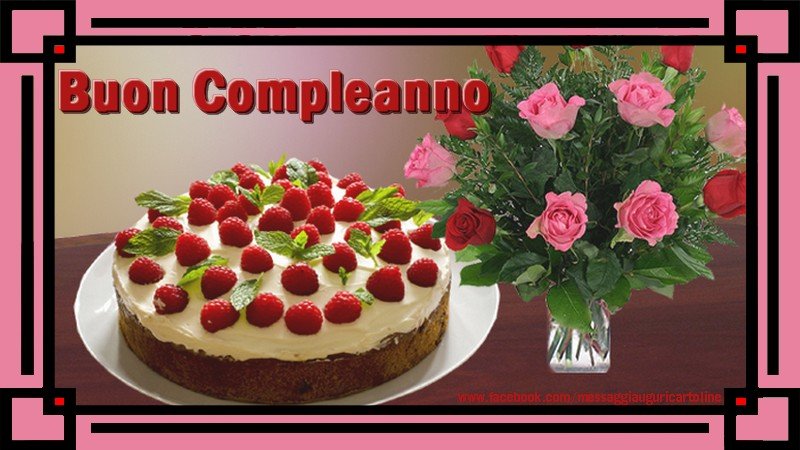 Buon Compleanno - Cartoline compleanno con torta
