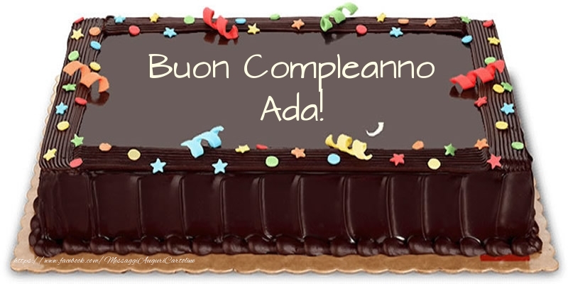 Torta Buon Compleanno Ada! - Cartoline compleanno con torta