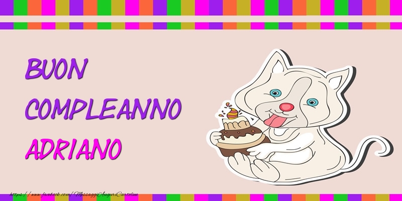 Buon Compleanno Adriano - Cartoline compleanno