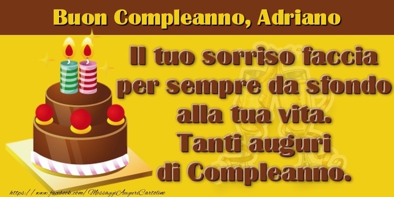 Buon Compleanno Adriano - Cartoline compleanno