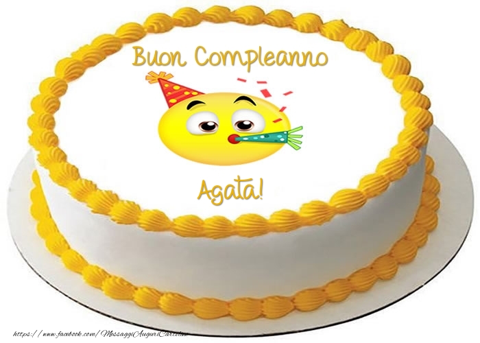 Torta Buon Compleanno Agata! - Cartoline compleanno con torta