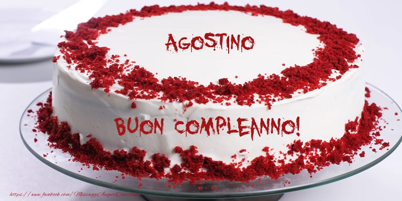 Torta Agostino Buon Compleanno! - Cartoline compleanno con torta