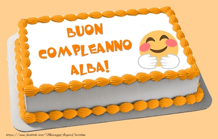 Torta Buon Compleanno Alba! - Cartoline compleanno con torta