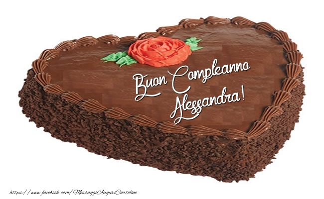 Torta Buon Compleanno Alessandra! - Cartoline compleanno con torta
