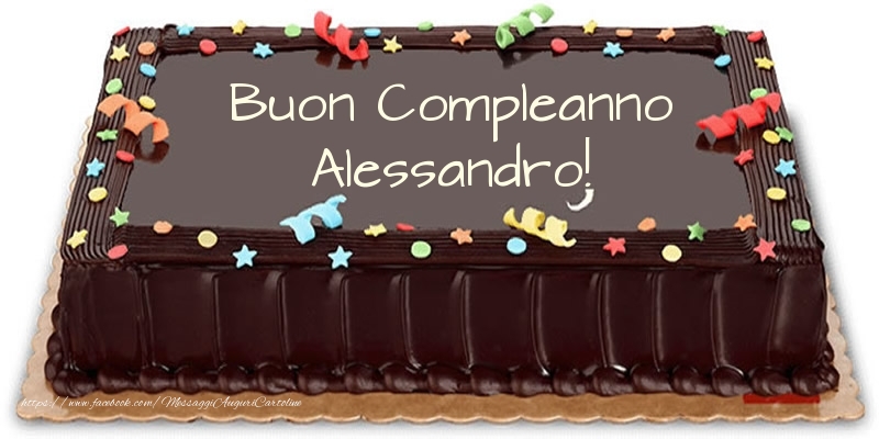 Torta Buon Compleanno Alessandro! - Cartoline compleanno con torta