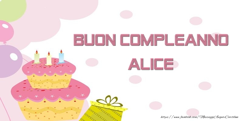 Buon Compleanno Alice - Cartoline compleanno