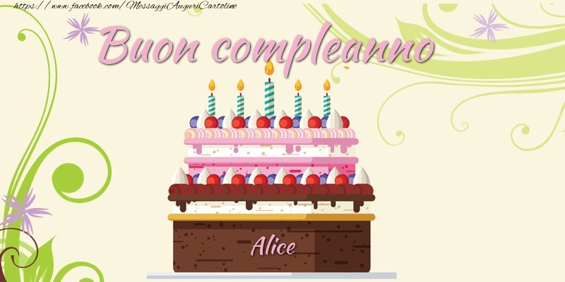 Buon compleanno, Alice! - Cartoline compleanno