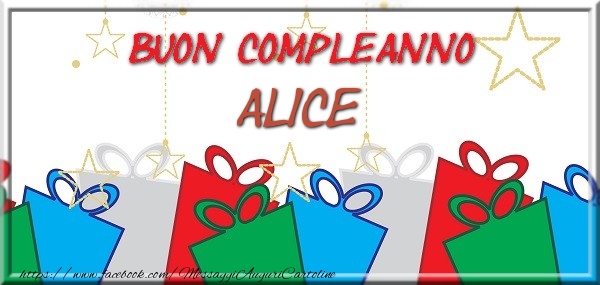 Buon compleanno Alice - Cartoline compleanno
