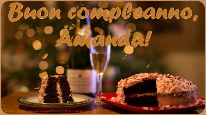 Buon compleanno, Amanda - Cartoline compleanno