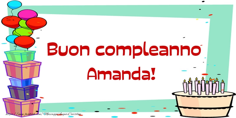 Buon compleanno Amanda! - Cartoline compleanno