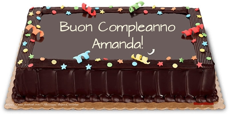 Torta Buon Compleanno Amanda! - Cartoline compleanno con torta