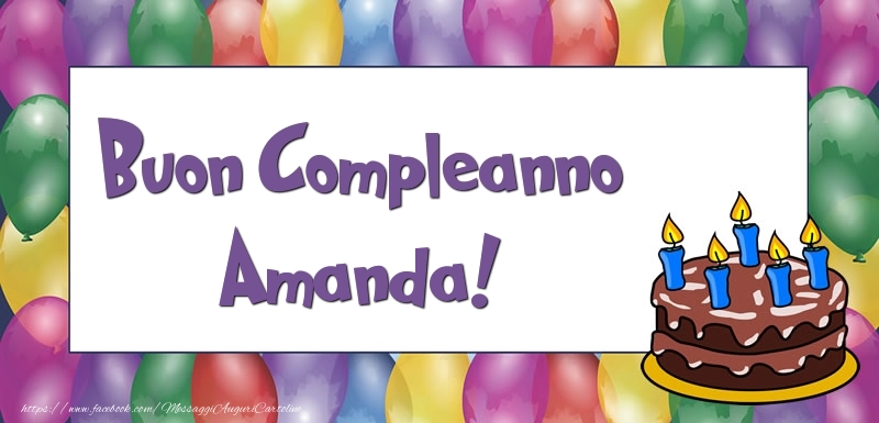 Buon Compleanno Amanda - Cartoline compleanno
