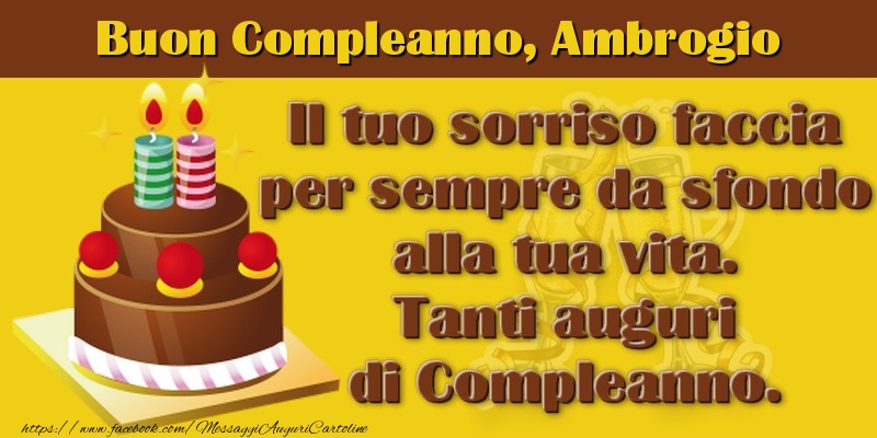 Buon Compleanno Ambrogio - Cartoline compleanno
