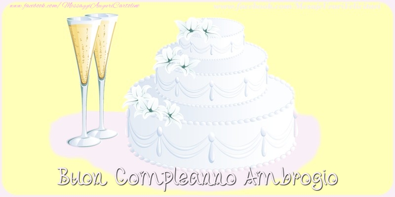 Buon compleanno Ambrogio - Cartoline compleanno
