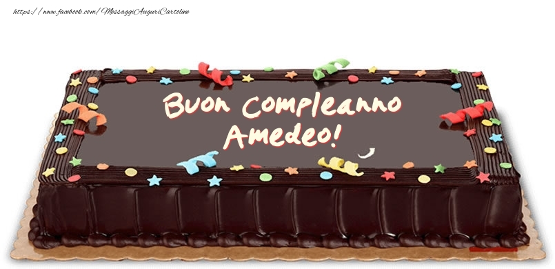 Torta di compleanno per Amedeo! - Cartoline compleanno con torta