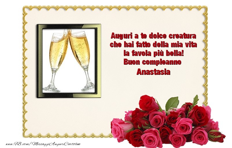 Buon Compleanno Anastasia - Cartoline compleanno