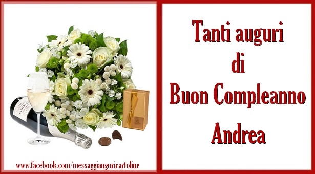 Tanti auguri di Buon Compleanno Andrea - Cartoline compleanno