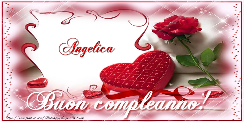 Angelica Buon Compleanno Amore! - Cartoline compleanno