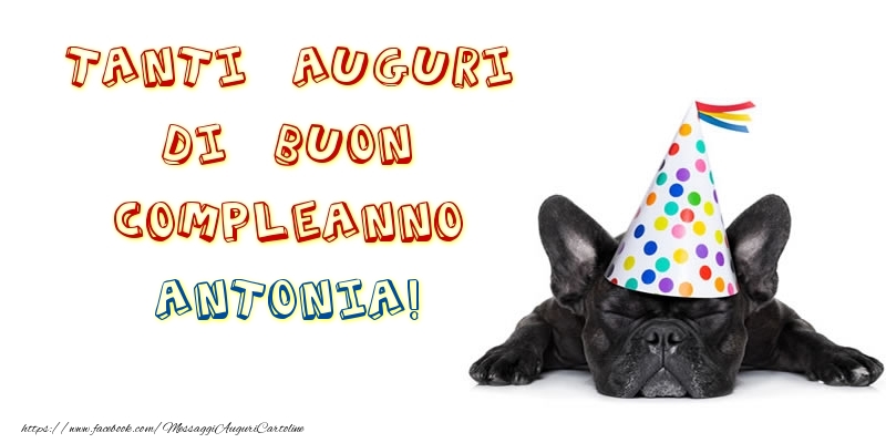 Tanti Auguri di Buon Compleanno Antonia! - Cartoline compleanno