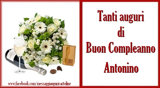 Tanti auguri di Buon Compleanno Antonino - Cartoline compleanno