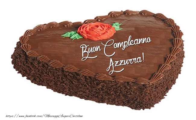Torta Buon Compleanno Azzurra! - Cartoline compleanno con torta