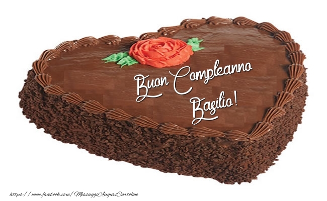 Torta Buon Compleanno Basilio! - Cartoline compleanno con torta
