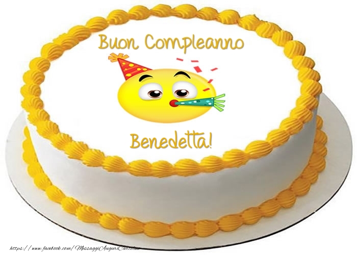Torta Buon Compleanno Benedetta! - Cartoline compleanno con torta