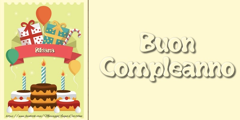 Buon Compleanno Bibiana - Cartoline compleanno