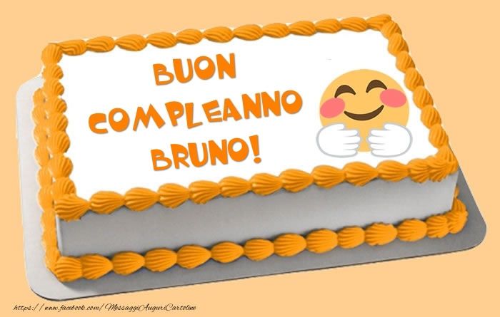 Torta Buon Compleanno Bruno! - Cartoline compleanno con torta