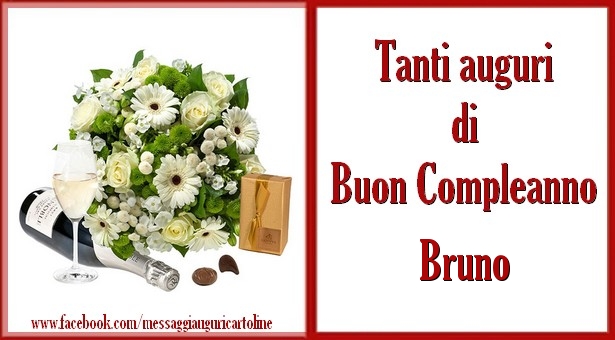 Tanti auguri di Buon Compleanno Bruno - Cartoline compleanno