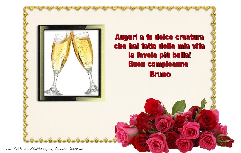 Buon Compleanno Bruno - Cartoline compleanno