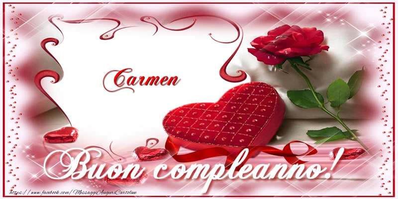 Carmen Buon Compleanno Amore! - Cartoline compleanno