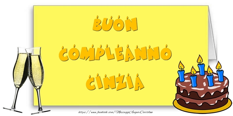 Buon Compleanno Cinzia - Cartoline compleanno