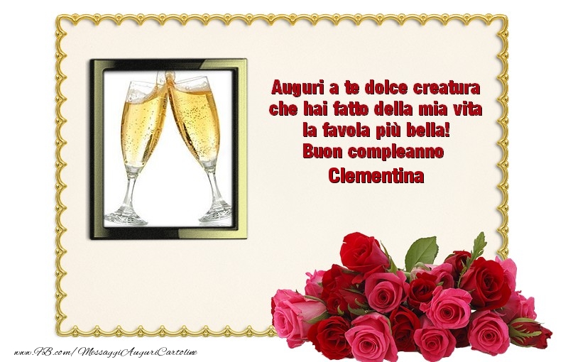 Buon Compleanno Clementina - Cartoline compleanno