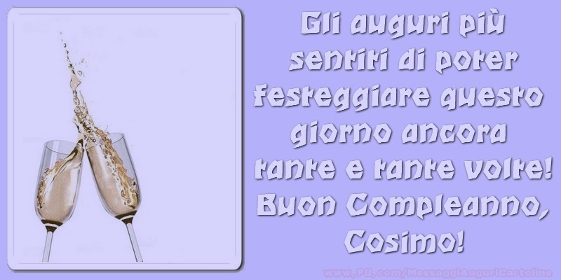 Buon compleanno Cosimo, - Cartoline compleanno
