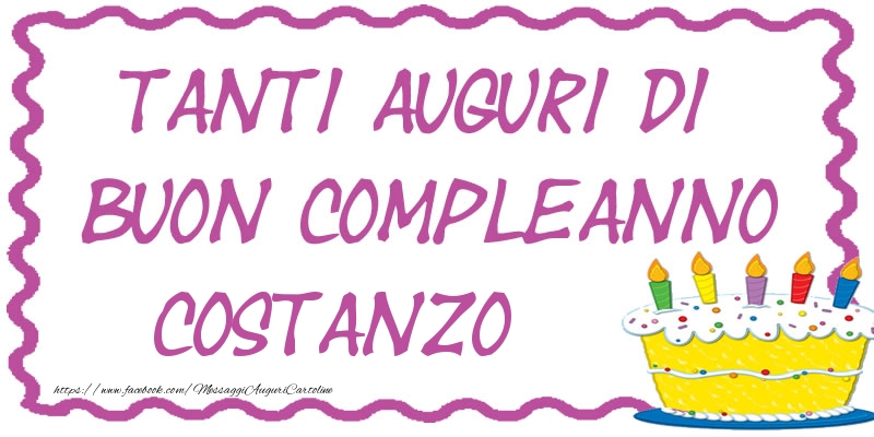 Tanti Auguri di Buon Compleanno Costanzo - Cartoline compleanno
