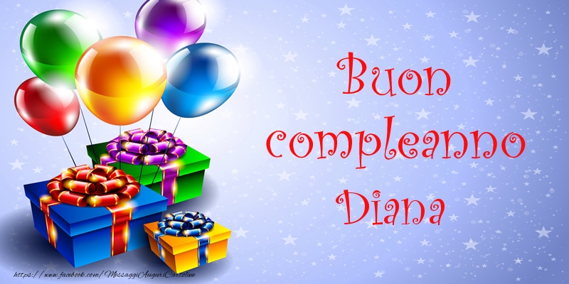  Buon compleanno Diana - Cartoline compleanno