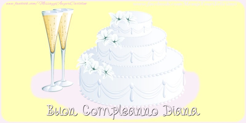 Buon compleanno Diana - Cartoline compleanno