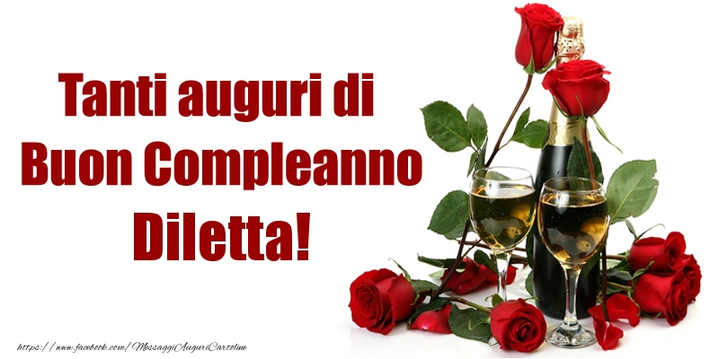 Tanti auguri di Buon Compleanno Diletta! - Cartoline compleanno