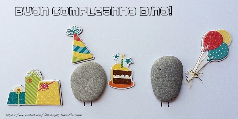  Tanti Auguri di Buon Compleanno Dino! - Cartoline compleanno