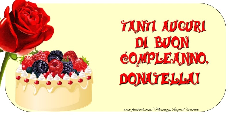Tanti Auguri di Buon Compleanno, Donatella - Cartoline compleanno