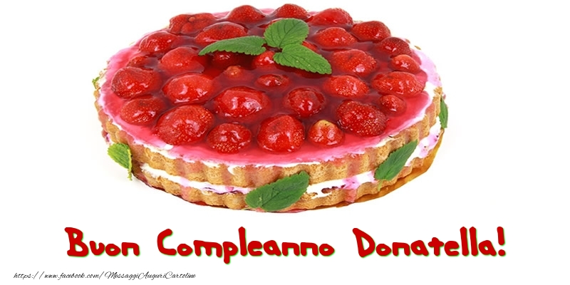 Buon Compleanno Donatella! - Cartoline compleanno con torta