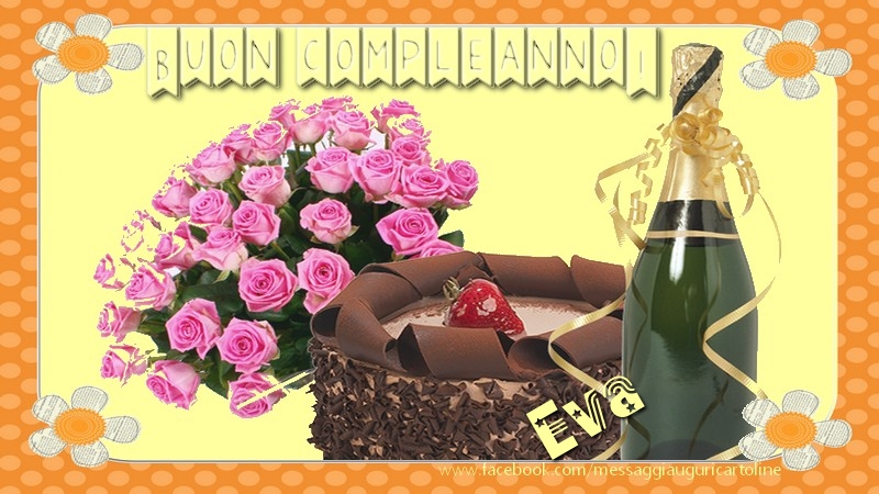  Buon compleanno Eva - Cartoline compleanno