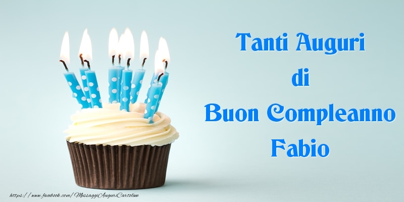  Tanti Auguri di Buon Compleanno Fabio - Cartoline compleanno