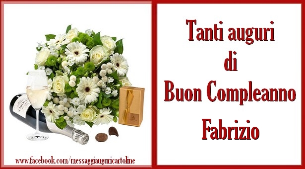  Tanti auguri di Buon Compleanno Fabrizio - Cartoline compleanno