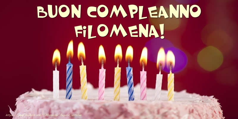  Torta - Buon compleanno, Filomena! - Cartoline compleanno con torta