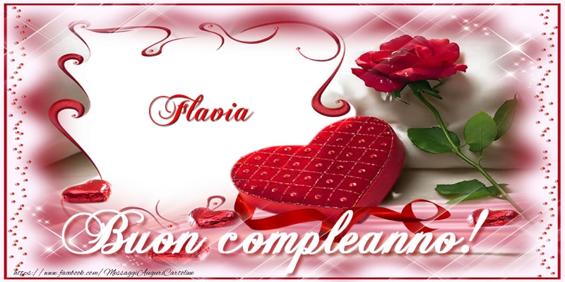  Flavia Buon Compleanno Amore! - Cartoline compleanno