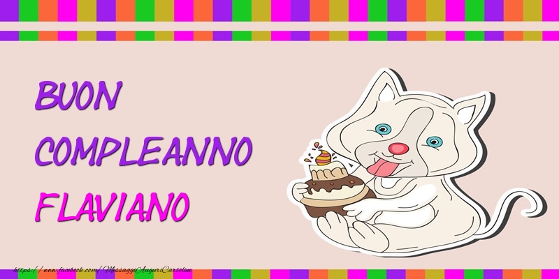 Buon Compleanno Flaviano - Cartoline compleanno