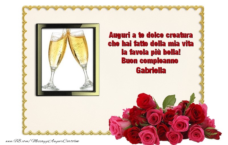 Buon Compleanno Gabriella - Cartoline compleanno